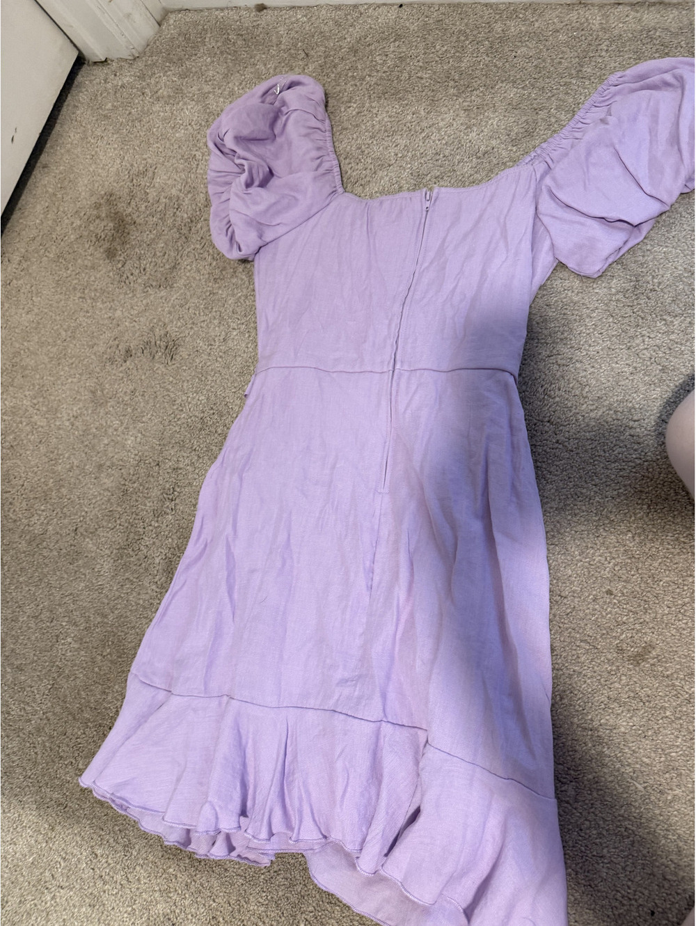 Trixxi lavender puff sleeve dress